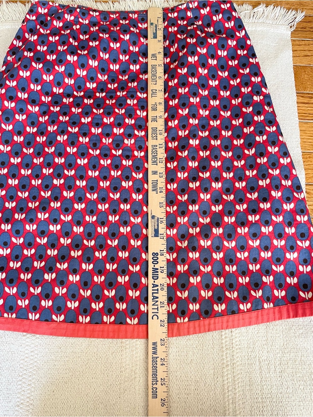 Boden 100% Cotton Vintage Style Aline Skirt Size 12 Twee Zooey Deschanel Retro - Picture 6 of 6